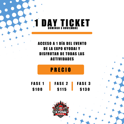 1 Day Ticket Domingo Fase 2